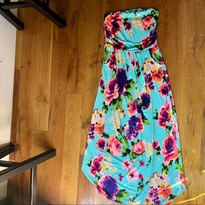 Strapless maxi dress
